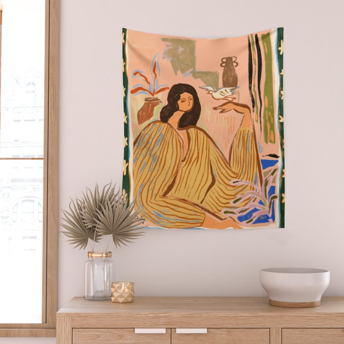 Hello Birdy Wall Tapestry Gallery Image 2