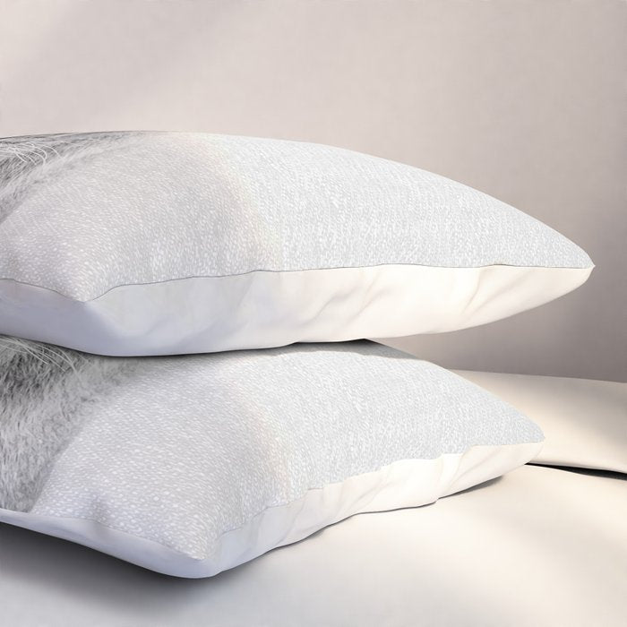 Lioness - Black & White Pillow Sham Gallery Image 3