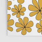 Retro Daisy Pattern II Yellow Poster Gallery Image 3