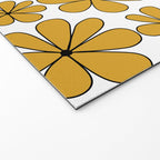 Retro Daisy Pattern II Yellow Welcome Mat Gallery Image 2