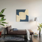 Minimal Shapes blue Wood Wall Art Gallery Image 2