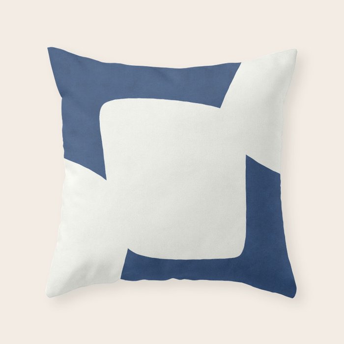 Minimal Shapes blue Throw Pillow Gallery Image 6