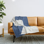 Minimal Shapes blue Throw Blanket Gallery Image 1