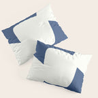 Minimal Shapes blue Pillow Sham Gallery Image 3