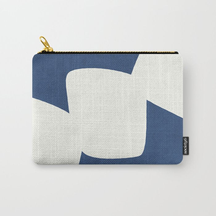 Minimal Shapes blue Carry All Pouch Gallery Image 1