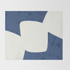 Minimal Shapes blue Throw Blanket Gallery Image 2