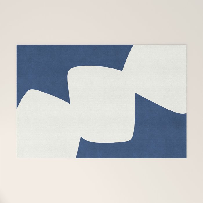 Minimal Shapes blue Welcome Mat Gallery Image 1
