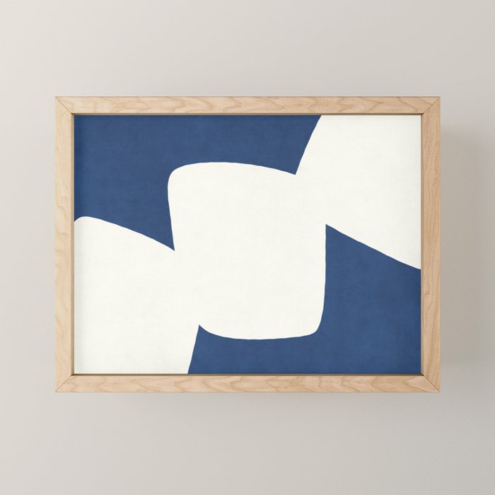 Minimal Shapes blue Mini Art Print Gallery Image 1