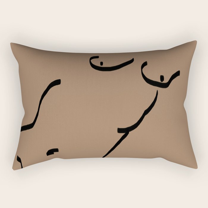 Nude Sketch Rectangular Pillow Gallery Image 1