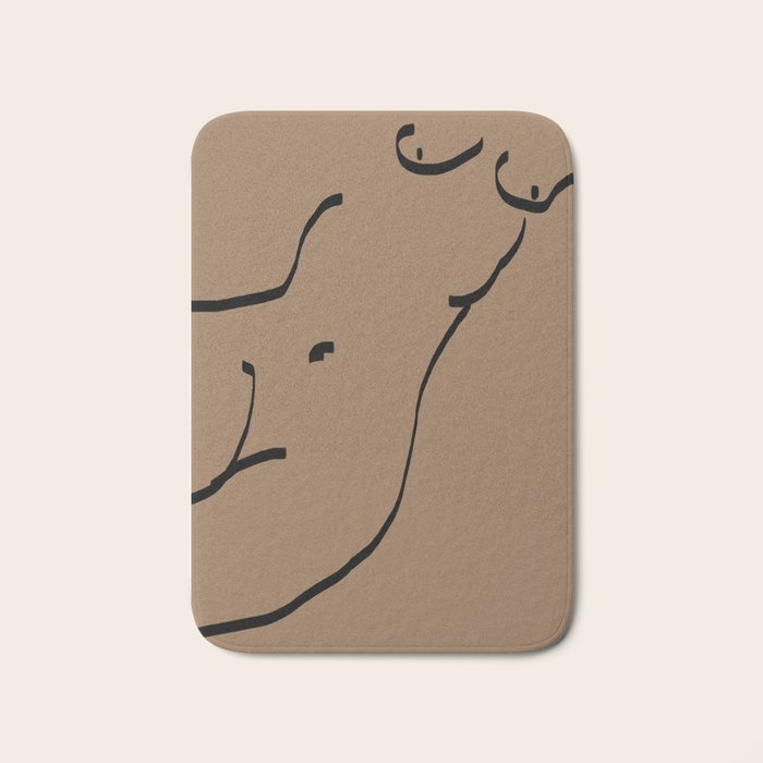 Nude Sketch Bath Mat Gallery Image 1