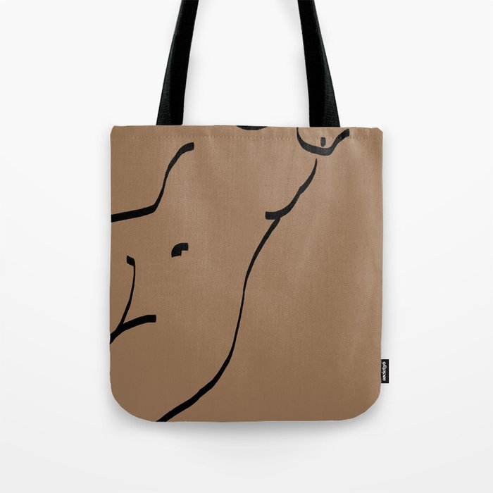 Nude Sketch Tote Bag Gallery Image 1