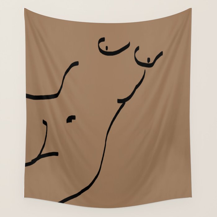 Nude Sketch Wall Tapestry Gallery Image 1