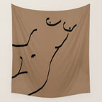 Nude Sketch Wall Tapestry Gallery Image 4