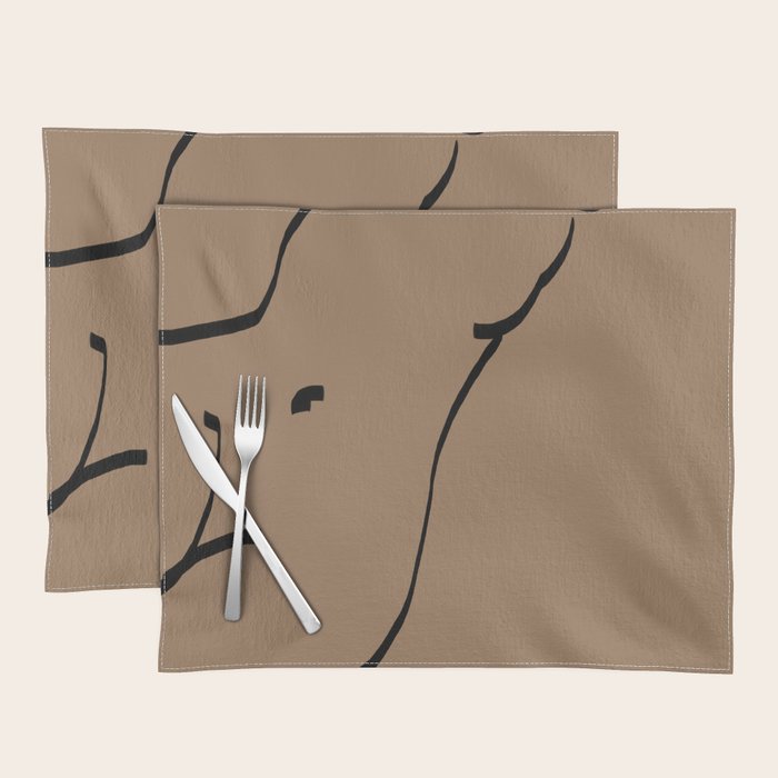 Nude Sketch Placemat Gallery Image 1
