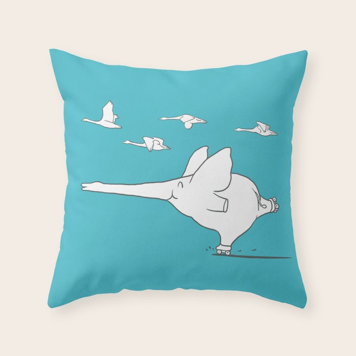 I'm like a swan Throw Pillow Gallery Image 6