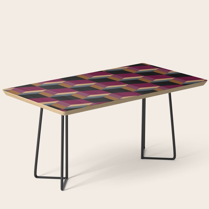 Cuboid Mid Century Abstract Shapes Pattern IV Coffee Table Gallery Image 1