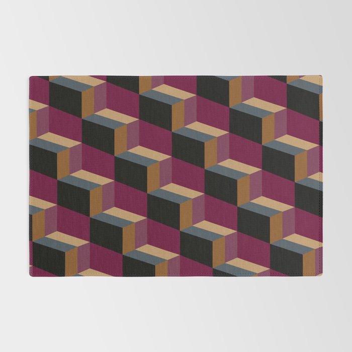 Cuboid Mid Century Abstract Shapes Pattern IV Rug Gallery Image 2