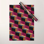 Cuboid Mid Century Abstract Shapes Pattern IV Wrapping Paper Gallery Image 1