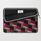 Cuboid Mid Century Abstract Shapes Pattern IV Laptop Sleeve Gallery Image 2