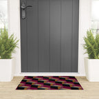 Cuboid Mid Century Abstract Shapes Pattern IV Welcome Mat Gallery Image 3