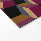 Cuboid Mid Century Abstract Shapes Pattern IV Welcome Mat Gallery Image 2