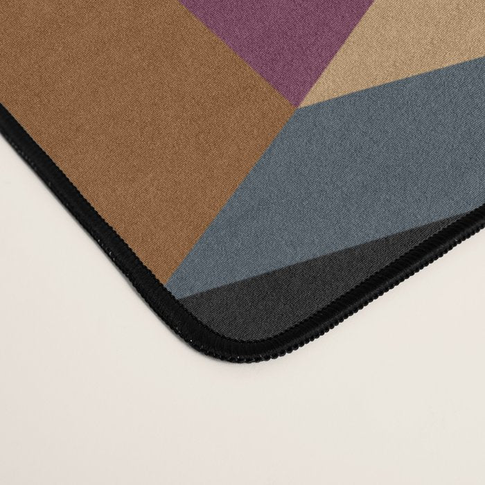 Cuboid Mid Century Abstract Shapes Pattern IV Desk Mat Gallery Image 4