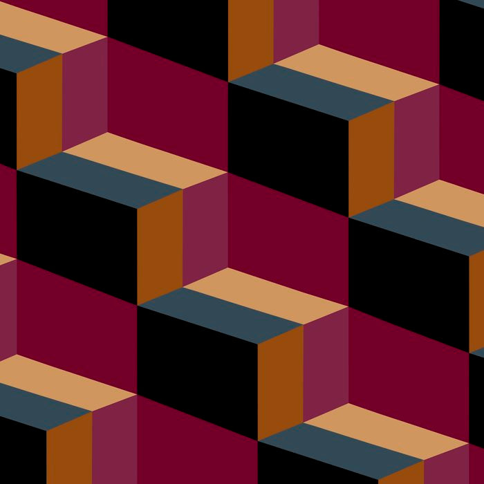 Cuboid Mid Century Abstract Shapes Pattern IV Coffee Mug Gallery Image 2