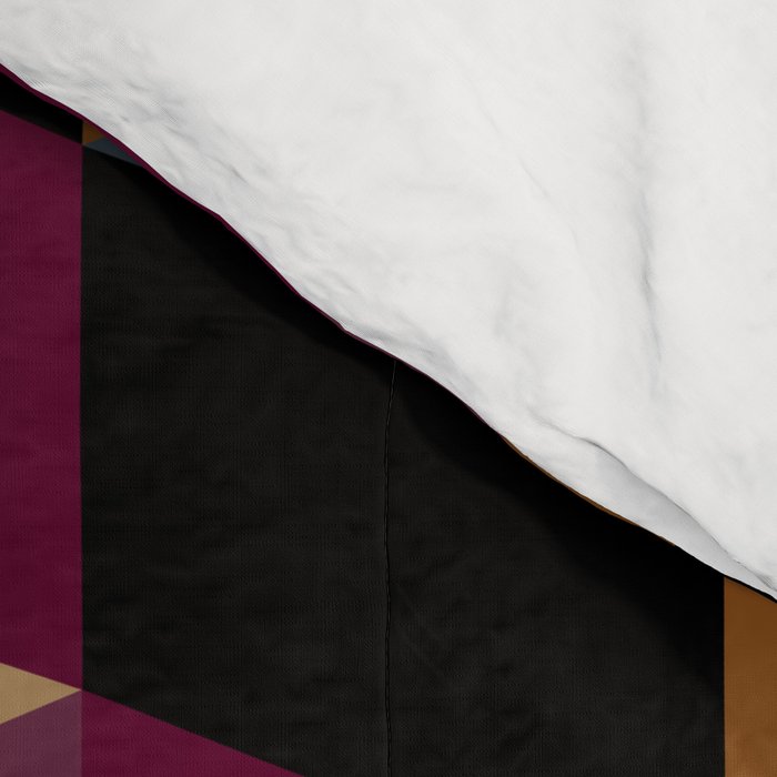 Cuboid Mid Century Abstract Shapes Pattern IV Comforter Gallery Image 4
