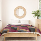 Cuboid Mid Century Abstract Shapes Pattern IV Duvet Cover Gallery Image 3