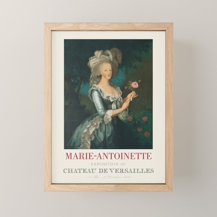Marie Antoinette - Vintage French Exhibition Poster, 1955 Mini Art Print Gallery Image 1