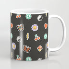 Retro cartoon sticker doodle pattern Coffee Mug Gallery Image 1