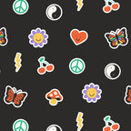 Retro cartoon sticker doodle pattern Coffee Mug Gallery Image 2