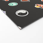 Retro cartoon sticker doodle pattern Welcome Mat Gallery Image 2
