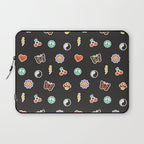 Retro cartoon sticker doodle pattern Laptop Sleeve Gallery Image 1