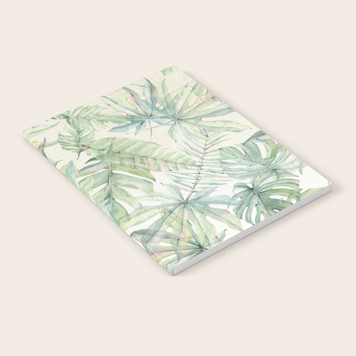 Green Tropical Leaves Notebook Gallery Image 2
