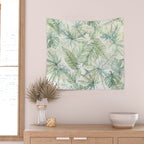 Green Tropical Leaves Wall Tapestry Gallery Image 2