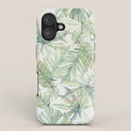 Green Tropical Leaves iPhone Case Gallery Image 1