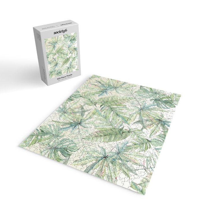 Green Tropical Leaves Jigsaw Puzzle Gallery Image 2