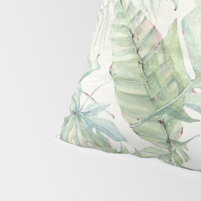 Green Tropical Leaves Pillow Sham Gallery Image 4