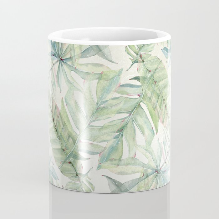 Green Tropical Leaves Coffee Mug Gallery Image 4