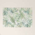 Green Tropical Leaves Welcome Mat Gallery Image 1