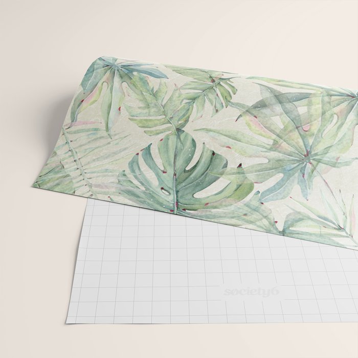 Green Tropical Leaves Wrapping Paper Gallery Image 2