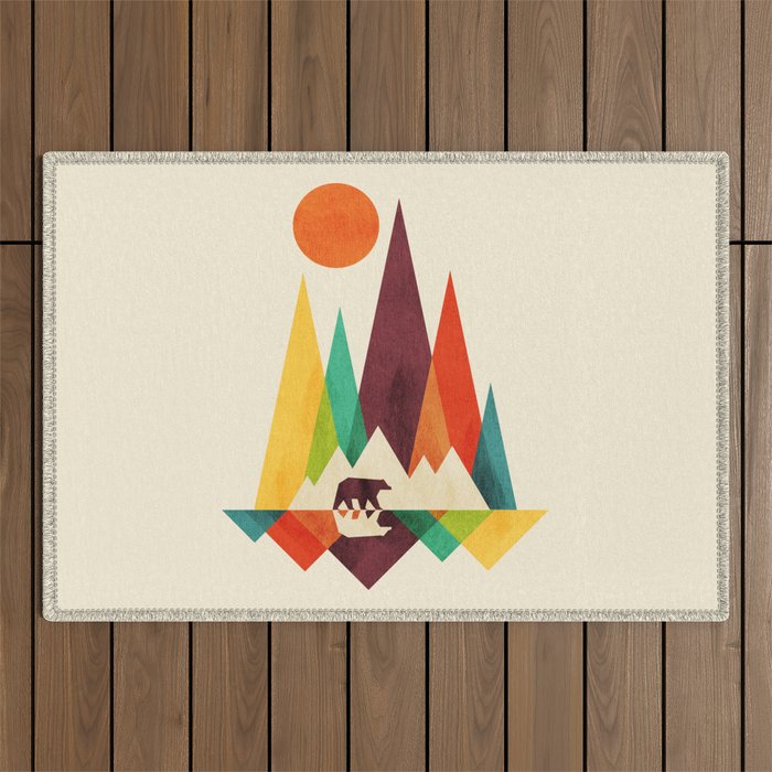 Bear In Whimsical Wild Outdoor Rug Gallery Image 1