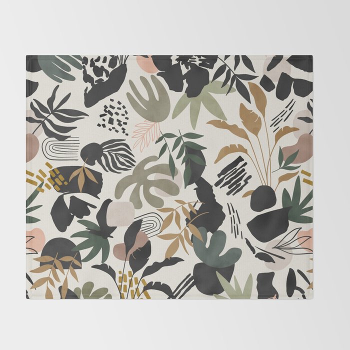 Modern simple jungle 52 Throw Blanket Gallery Image 2
