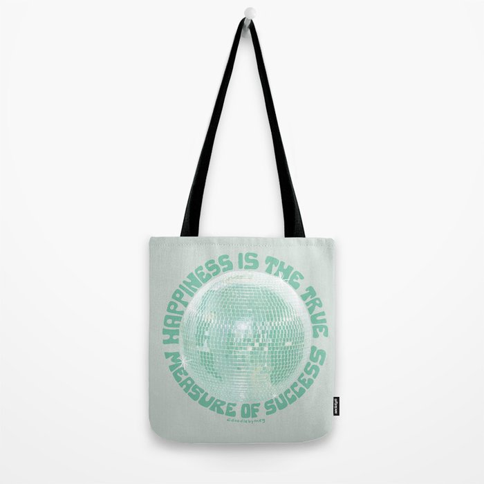 Happiness Is The True Measure of Success in Mint Tote Bag Gallery Image 2