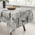 Washington DC toile gray Tablecloth Gallery Image 3