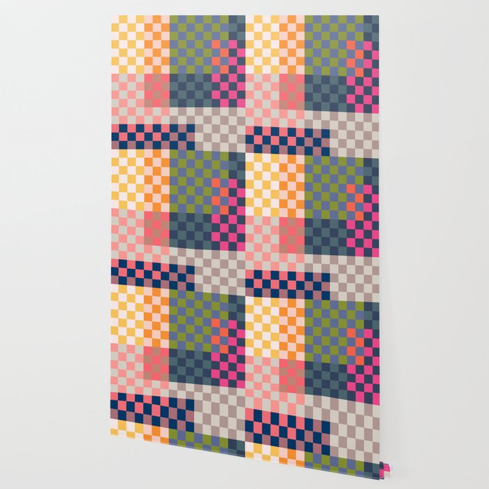 Checkerboard Checkered Checked Check Chessboard Pattern in Polychrome Multicolor Colors Wallpaper Gallery Image 2