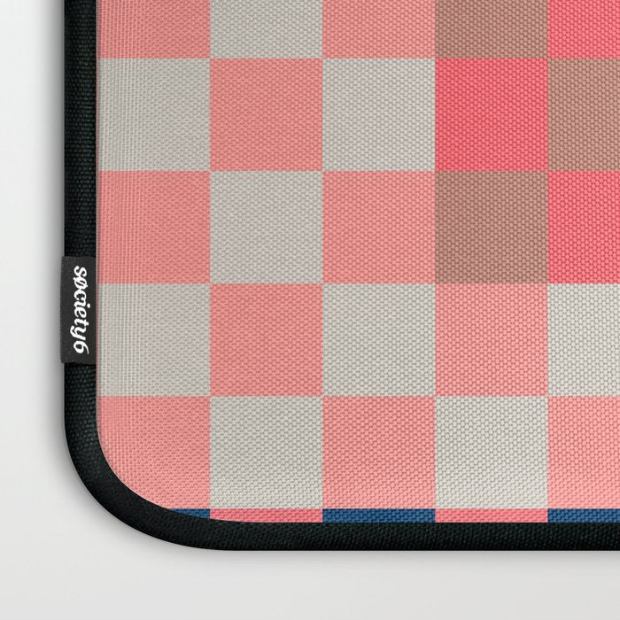 Checkerboard Checkered Checked Check Chessboard Pattern in Polychrome Multicolor Colors Laptop Sleeve Gallery Image 3