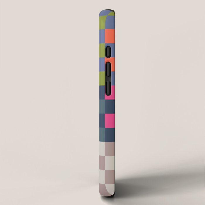 Checkerboard Checkered Checked Check Chessboard Pattern in Polychrome Multicolor Colors iPhone Case Gallery Image 2