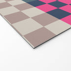 Checkerboard Checkered Checked Check Chessboard Pattern in Polychrome Multicolor Colors Welcome Mat Gallery Image 2